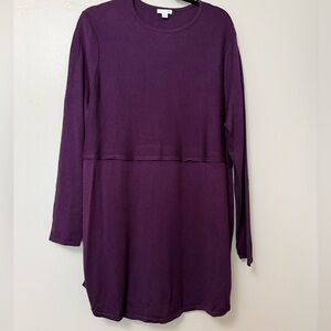 J.Jill wool blend Long Sleeve Tunic Top - Deep Plum color